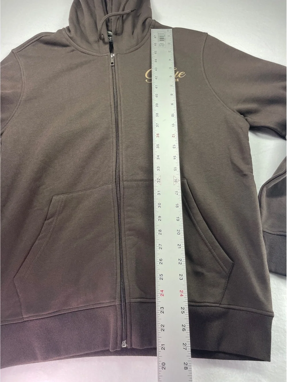 True Religion Filled HS Zip Hoodie Java Brown Large